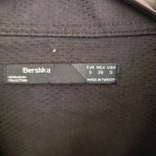 Bershka shirt size S black like new with embossed texture