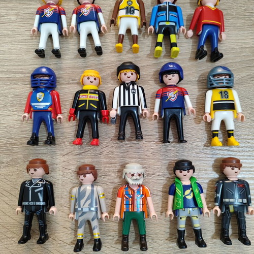 Playmobil male figures used, all together