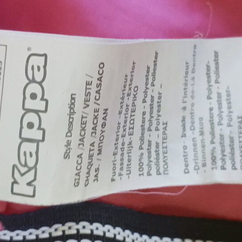 Kappa jacket like new, size L, blue and pink