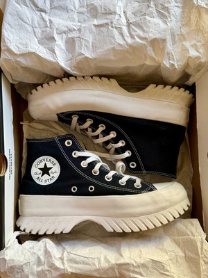 Converse All Star wide fit black and white sneakers size 39