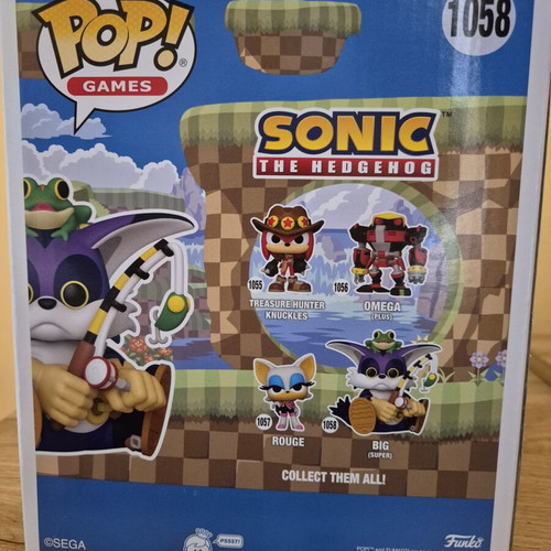 Funko Pop Games 1058 Sonic Big the Cat with Froggy new 6-inch figure