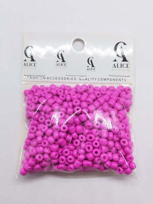 Glass seed beads 3mm pink new, pack of ~580