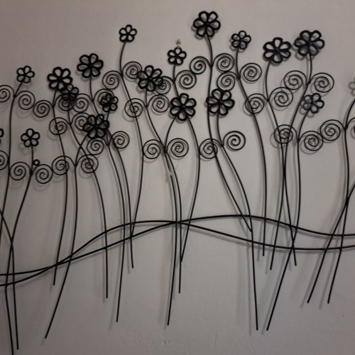 Decorative Metal Wall Art new, 3D floral design