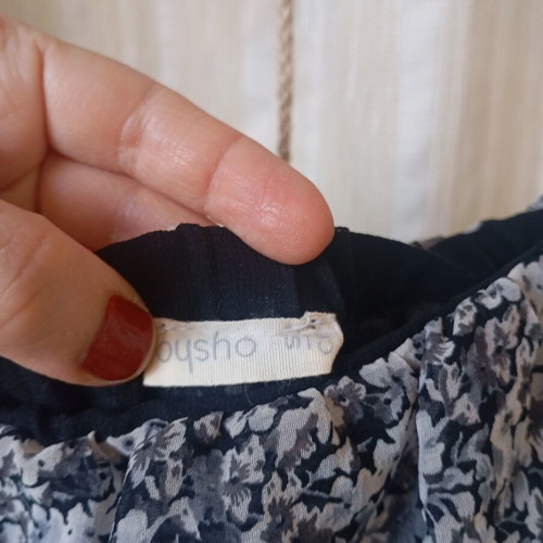 Floral maxi dress gray Oysho like new, size S