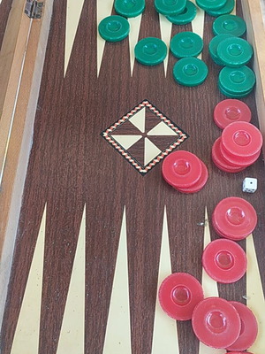 Wooden backgammon