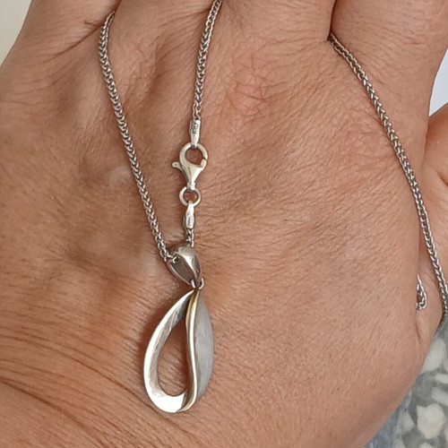 925 silver necklace with 42 cm chain and 3 cm extension