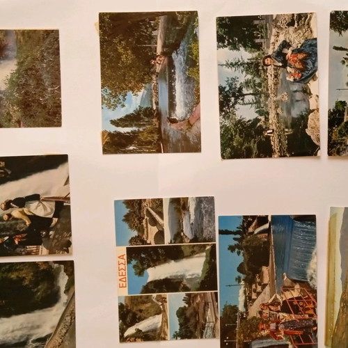 Edessa postcards used, pack of 18, 1970s decade