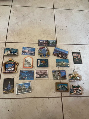 Fridge magnets like new from various cities and countries