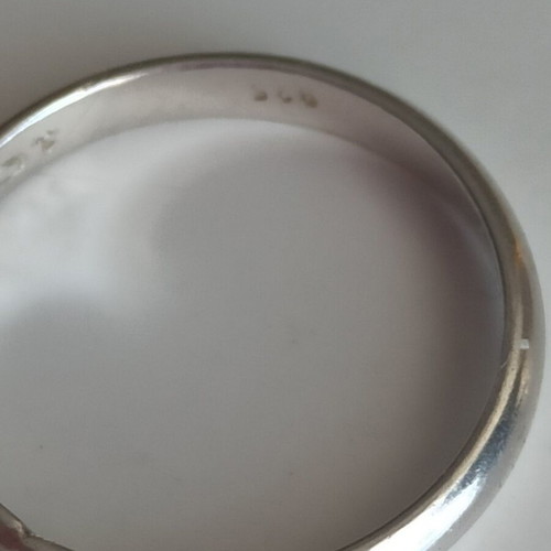 Vintage 925 Silver Ring Bombé Shape, Thin Band like new