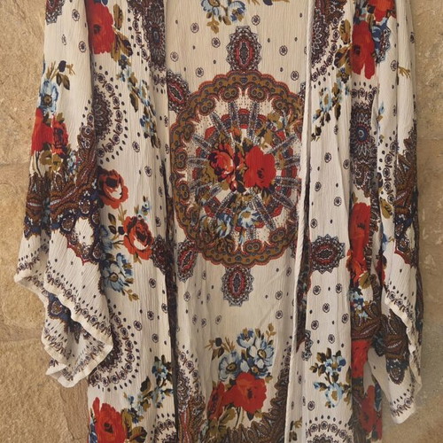 Joe Browns Striking Print Crinkle Boho Kimono like new