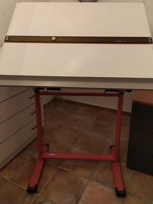 Drawing table with folding board used 80x120