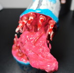 Handmade monster figure from Monster can with clay and UV resin