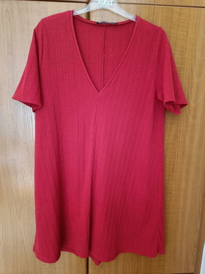Zara red blouse dress like new, size M