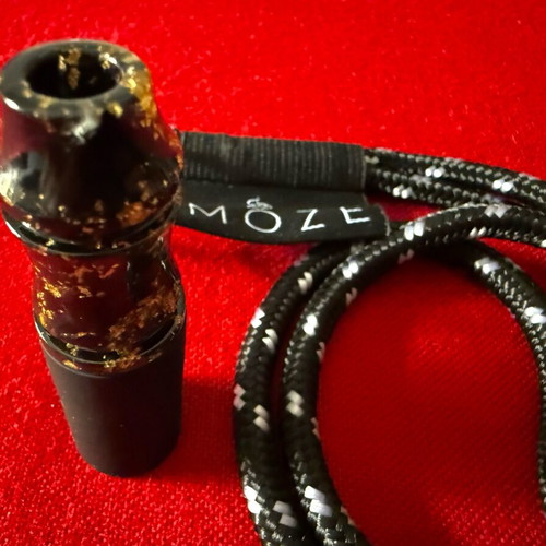 Moze Hookah Mouthtip Gold Line like new, black