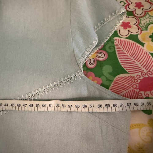 Haute Couture vintage French blouse XL XXL, turquoise