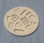 Silicone mold 10cm new with small decorative designs