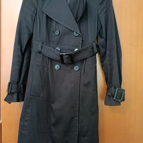 Zara women's trench coat used, brown, size M