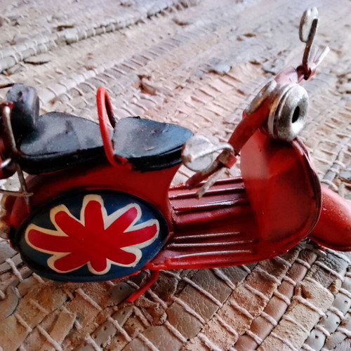Decorative metal Vespa used
