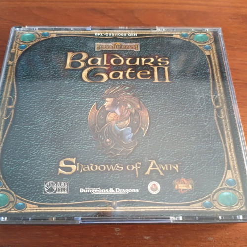 Baldur's Gate II Shadows of Amn PC game used, 4 CD set