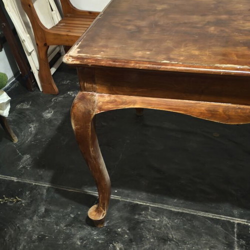 Wooden vintage dining table 135x100x80 cm