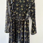 Glamorous Floral Mini Dress, Black Yellow Bouquet, Size Small