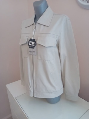 Men's spring jacket, beige and grey