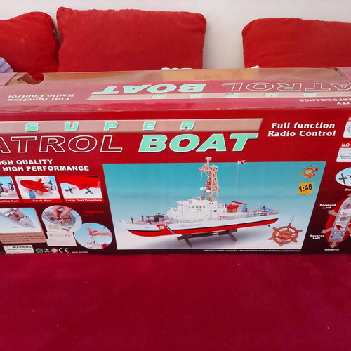 Super Patrol Boat No 328 B 1992 new, collectible toy with remote control
