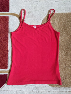 S.Oliver Women's Red Spaghetti Strap Tank Top Size S, excellent pre-owned