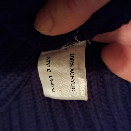 Freeport acrylic pullover Large like new blue