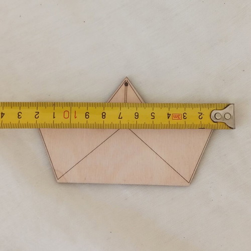 Wooden laser-cut boat shapes set of 5 for crafts and charms