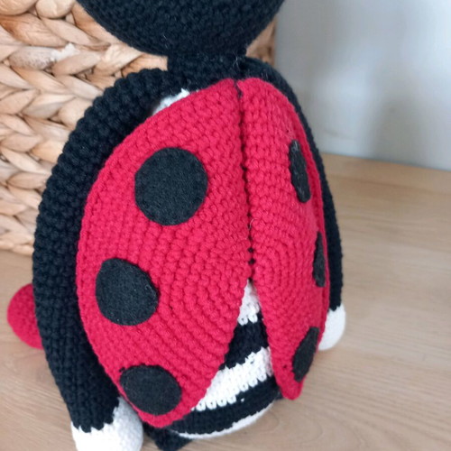 Amigurumi ladybug handmade knitted doll 40 cm new