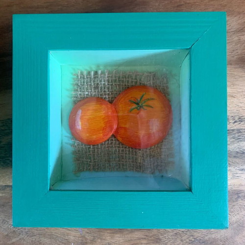 Vintage wooden frames like new, set of 2 with glass