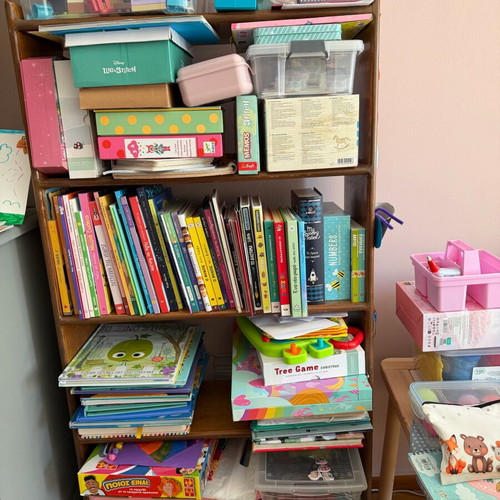 Bookcase used with four shelves, height 132cm, width 68cm