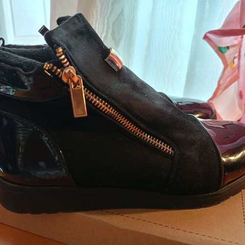 Ankle boots used, size 38, black