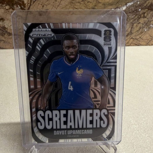 2026 Panini Prizm FIFA World Cup Soccer Screamers Davot Upamecano Silver Prizm new