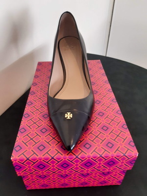 Tory Burch Γόβες Δερμάτινες Μαύρες Σαν Καινούργιο, Τακούνι 7cm