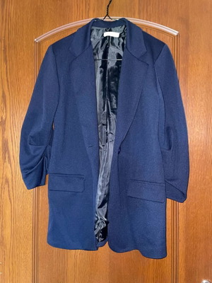 Noobass navy blue blazer with short sleeves, like new, one size