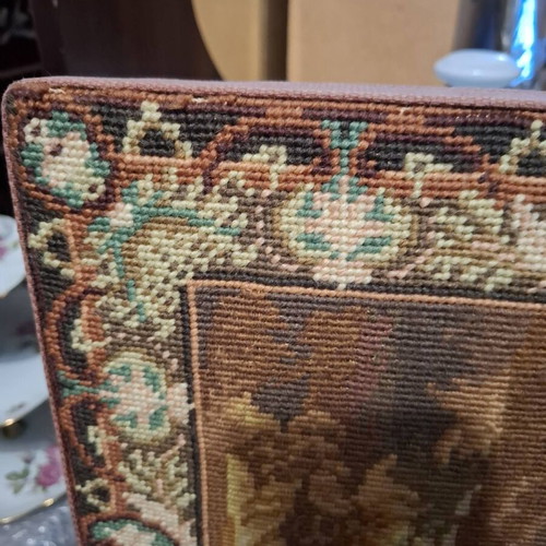 Needlepoint tapestry Rococo garden scene like new, 100x120cm