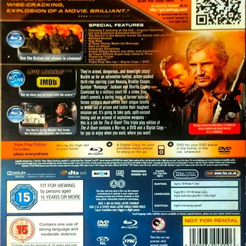 The A-Team Blu-Ray extended edition used, adventure genre