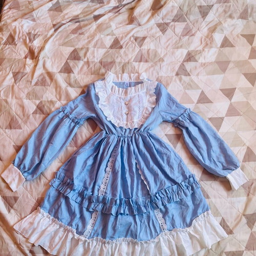 Cosplay vintage dress large blue new