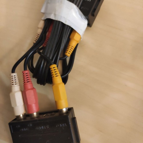 Various cables and adapters used