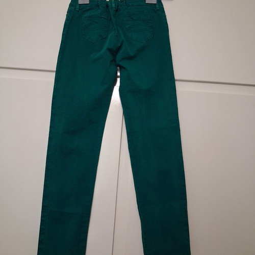 Green pants with elastic waist like new, size S