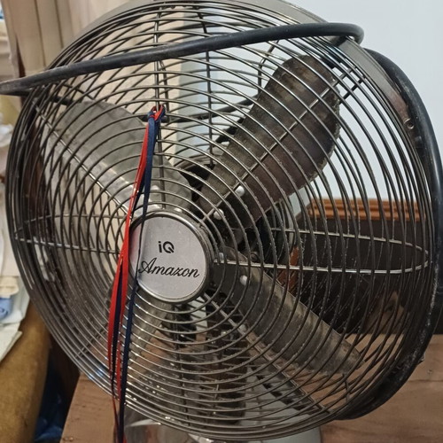Metal Table Fan like new with three-speed settings, quiet
