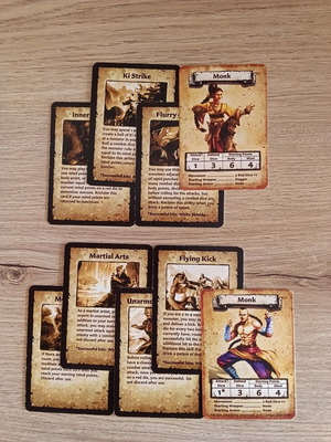 HeroQuest Monk Hero expansion like new with 7 skill cards