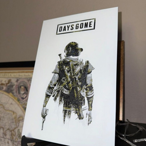 3D embossed image Days Gone new, 23x15.5cm with free stand