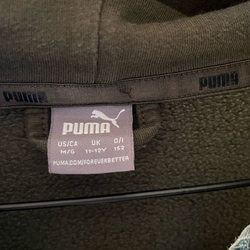 Puma sweatshirt khaki green 11-12 years like new