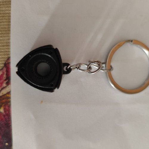Wankel Mazda keychain new, black and silver