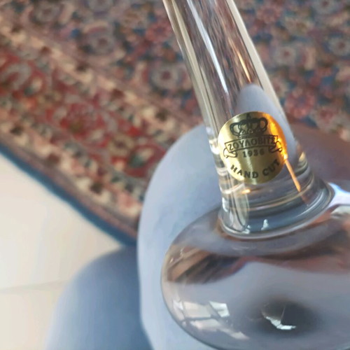 Zoulovits candlesticks like new, handmade crystal