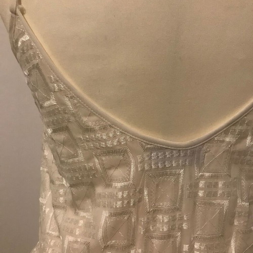 Bershka mini dress with adjustable straps, new, white-ivory, size S