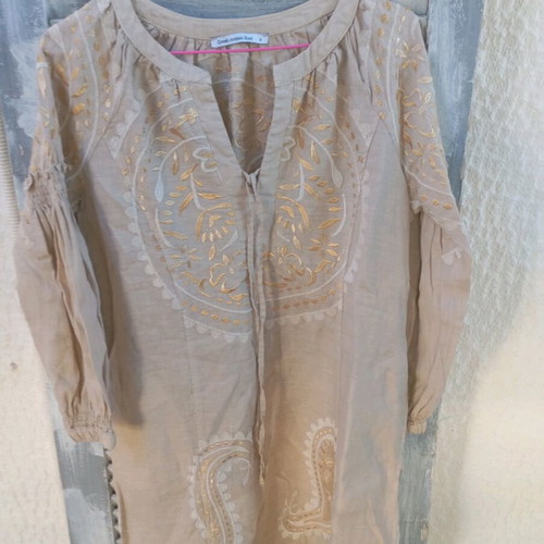 Linen tunic dress Greek Archaic Kori size small new